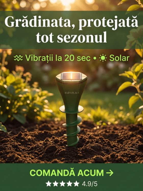 Dispozitiv anti cartite solar protectie gradina