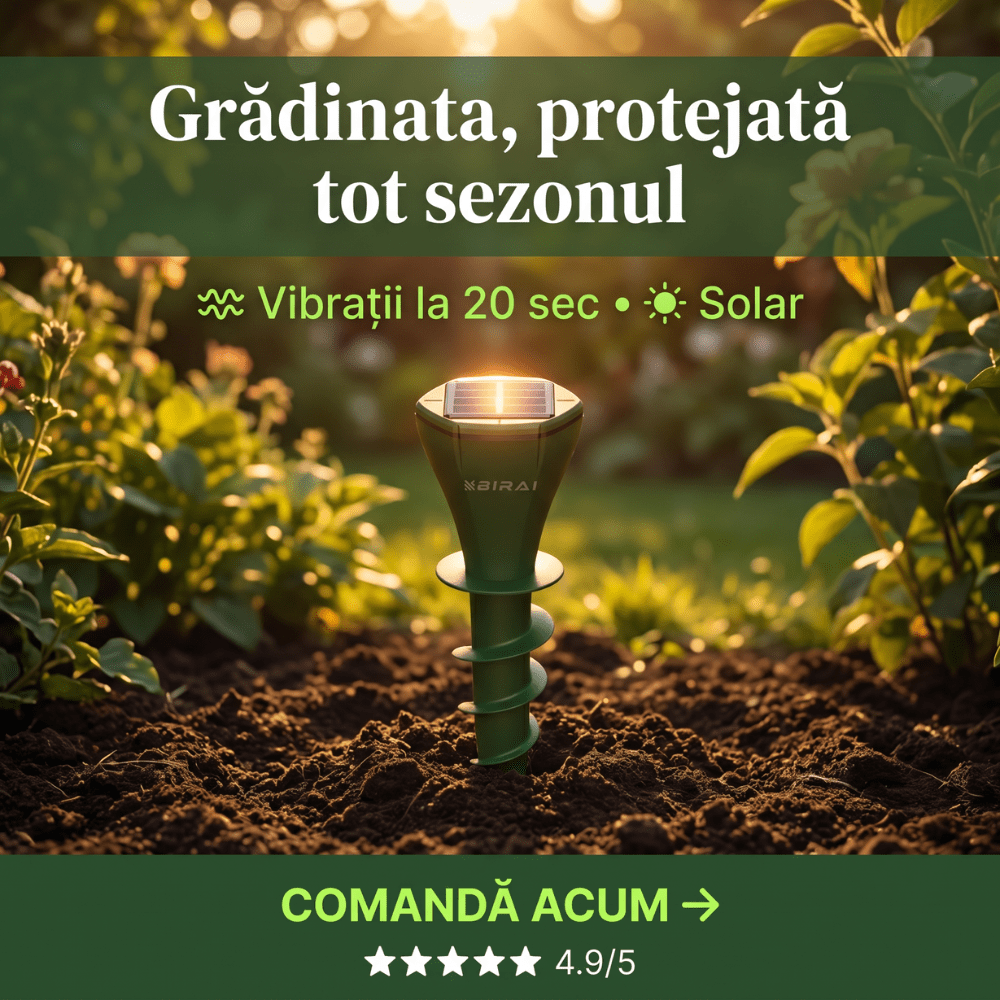 Dispozitiv anti cartite solar protectie gradina